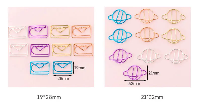 10 шт./пакет цветные металлические Мультяшные скрепки для бумаги в форме материала escolar Bookmarks для книг Канцтовары Школьные принадлежности papelaria