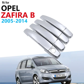 

Luxurious Chrome Handle Cover Trim Set for Opel Zafira B Family Vauxhall 2005~2014 Accessories Car Stickers 2013 2012 2011 2010