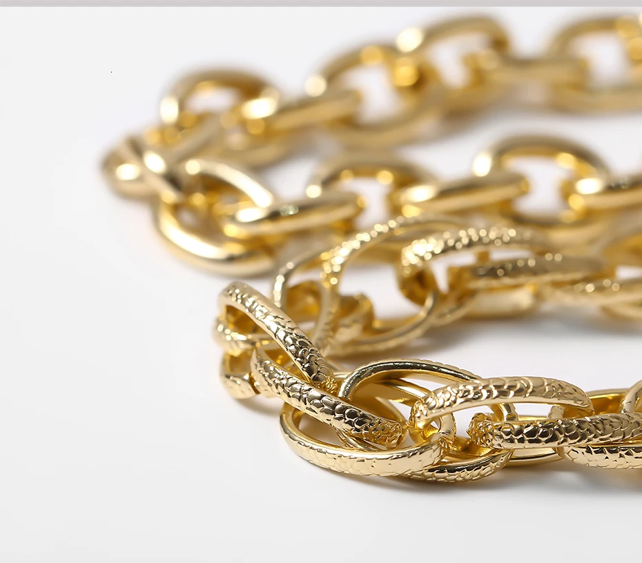 SHIXIN, 2 шт., разделяемое в стиле хип-хоп многослойное ожерелье-цепочка для женщин, Золотое короткое колье-ошейник, Панк массивное ожерелье, эффектное колье