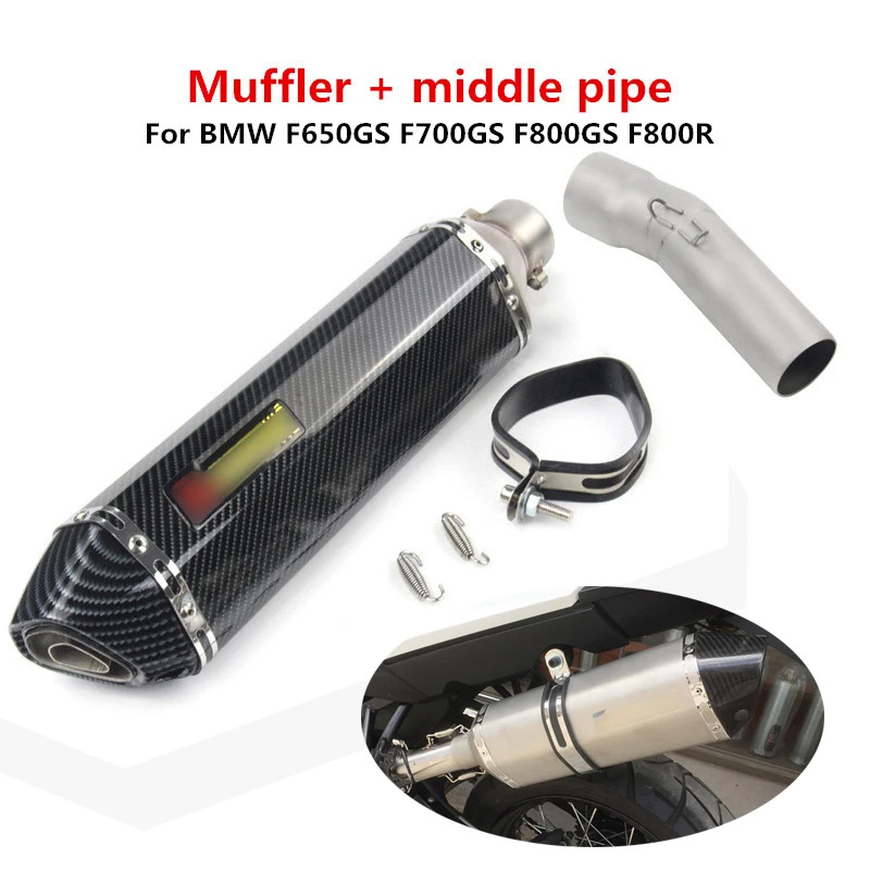 

Motorcycle Exhaust Muffler Pipe Middle Link Pipe For BMW F650GS F700GS F800GS F800R F800GT 2009-2016 Stainless Steel Slip On