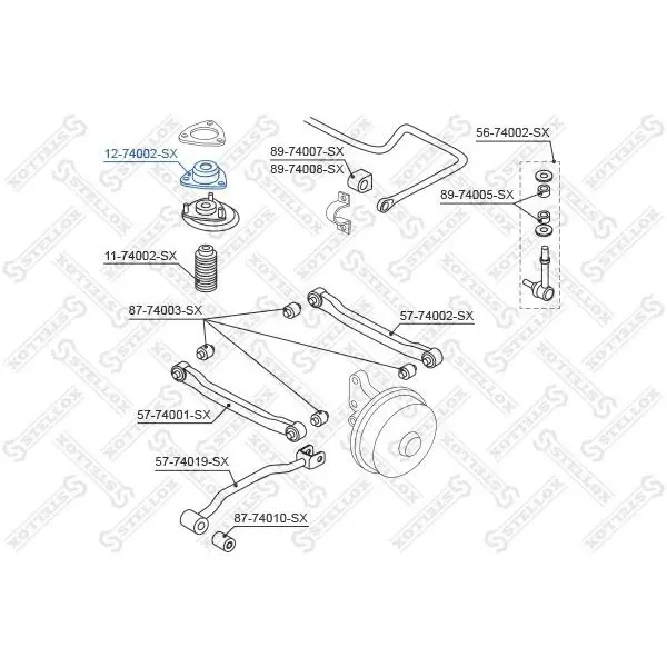 Опора амортизатора заднего Nissan Sunny N14 90-95/ 100NX 90-94 S