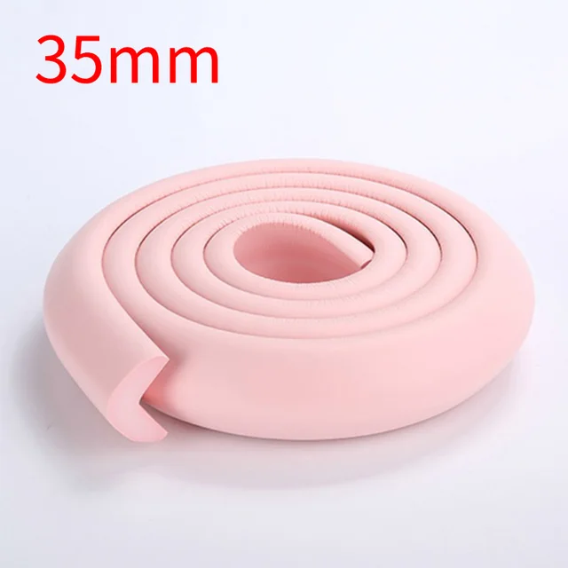 2M Baby Safety Corner Protector Children Protection Furniture Corners Angle Protection Child Safety Table Corner Protector Tape pink 35mm