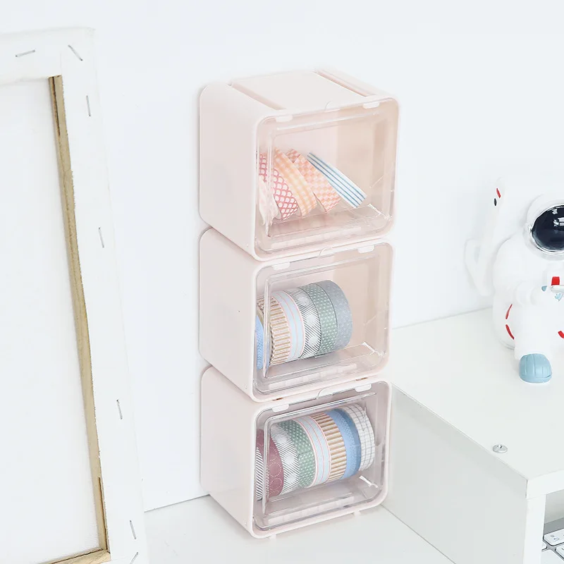 

Storage Organizer Box Container Holder With Lid For Organizing Washi Tapes