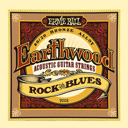 P02008 Earthwood Rock &amp Blues Комплект струн для акустической гитары бронза 10-52 Ernie Ball | Спорт