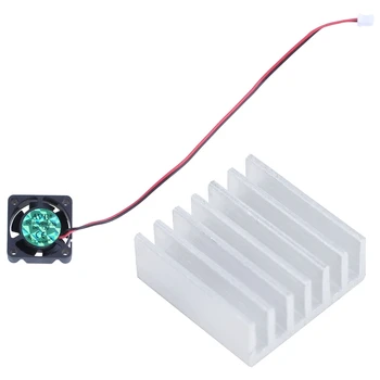 

50Pcs Extruded Aluminum Heatsink 14X14X6mm , Chip CPU GPU VGA RAM LED IC Radiator, COOLER & 3Pcs DC 12V 0.1A 2Pin 25mm X25mm X10