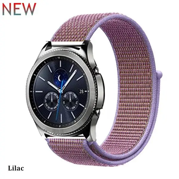 lilac 32 Gear s3 Frontier ремешок для samsung Galaxy watch 46 мм активный 2 42 мм amazfit ремешок Bip 20 мм 22 мм ремешок для часов huawei watch gt ремешок - Цвет ремешка: lilac 32