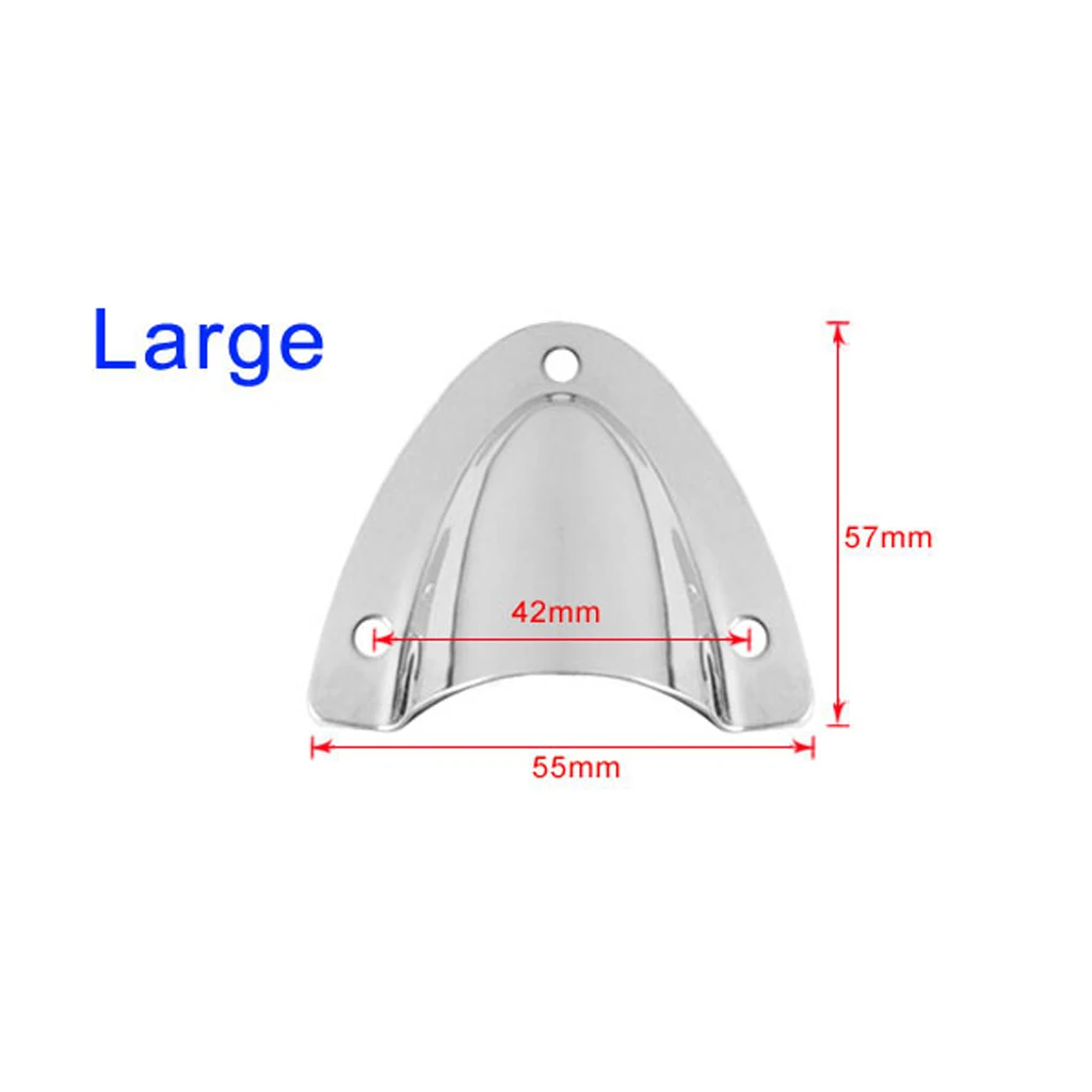 2 Sets Grade Stainless Steel Midget Clam Shell Wire Cable Vent Cover Silver