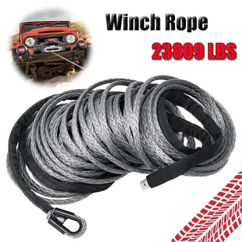 

10mmx30m Winch Rope String Line Cable Synthetic Fiber Towing Rope 23809 LBs Car Wash Maintenance String for ATV UTV Off-Road