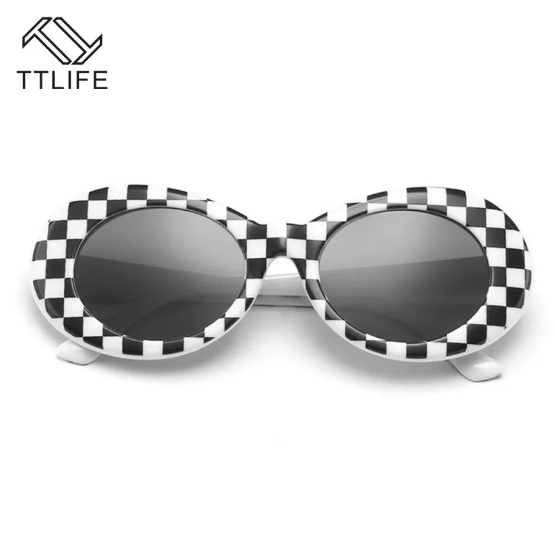 TTLIFE солнцезащитные очки для женщин и мужчин модные клетчатые овальные унисекс в