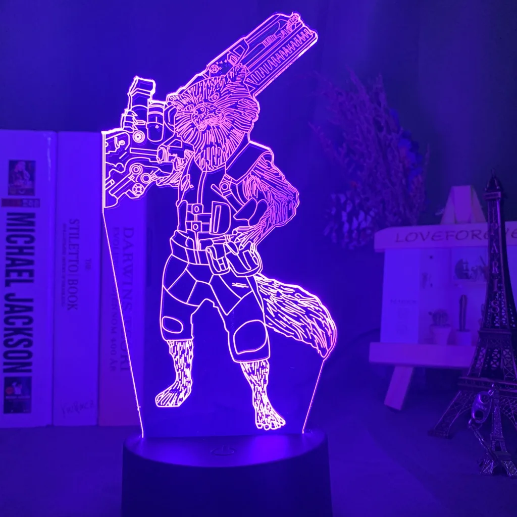 3D иллюзия Novetly ночник Marvel Черная пантера рисунок Ночной светильник для гостиной Декор изменение цвета светодиодный Ночник светильник приз
