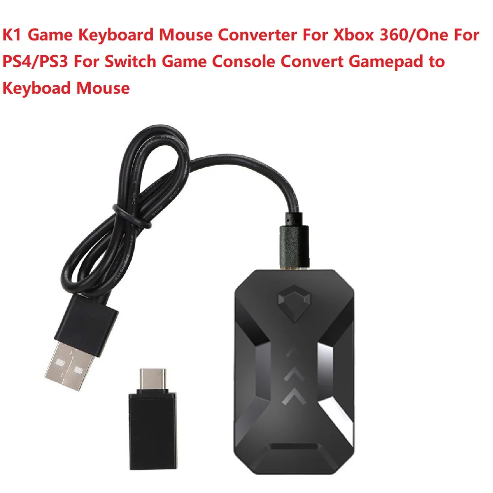 

Hot Sell K1 Game Keyboard Mouse Converter For Xbox 360/One For PS4/PS3 For Switch Game Console Convert Gamepad to Keyboad Mouse
