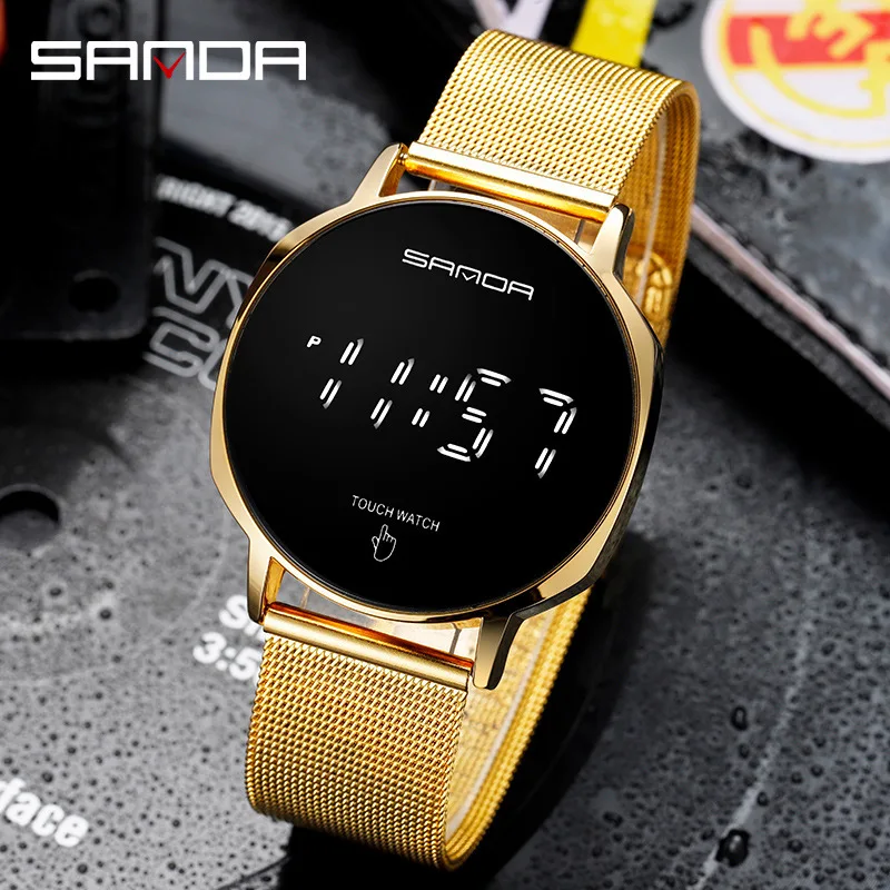 Touch Gold Wrist Watch For Women 