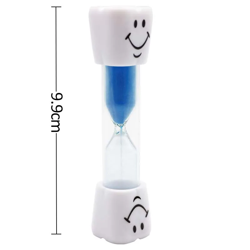 1 шт. 3 минуты часы песочные часы таймер для зубной щетки для чистки зубов дети смайлик песочные таймер домашний декор стоматологический подарок - Цвет: Синий