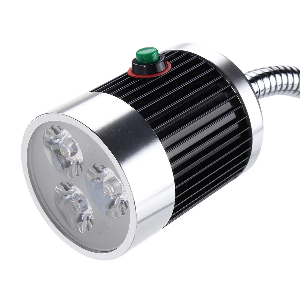 Промышленный светодиодный светильник Gooseneck, портативный, алюминиевый сплав, магнитное основание, гибкий, 6 Вт, 110-220 В, переключатель, лампа, фабричная, практичная