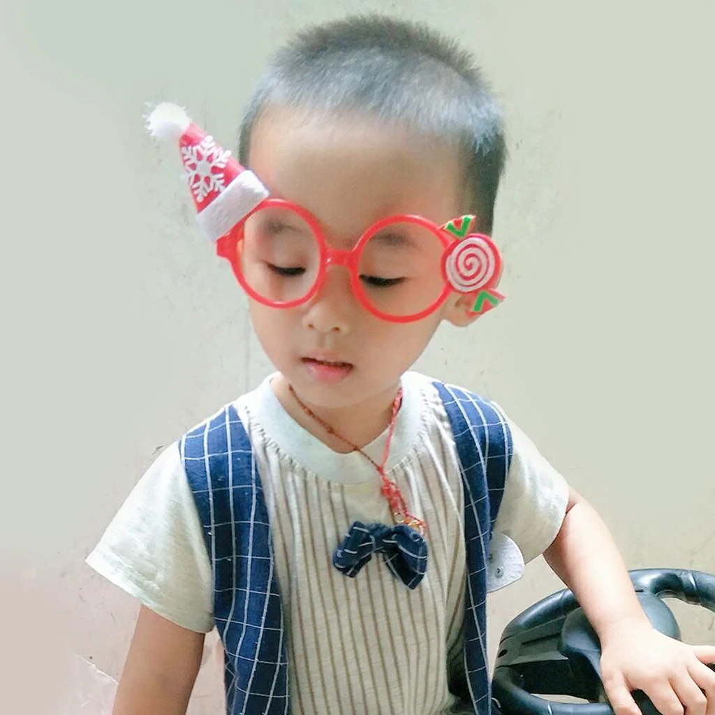 New Year Gift For Adult Kids Christmas Holiday Hat Party Glasses Eyewear Kids Party Cosplay Props Funny Eyewear