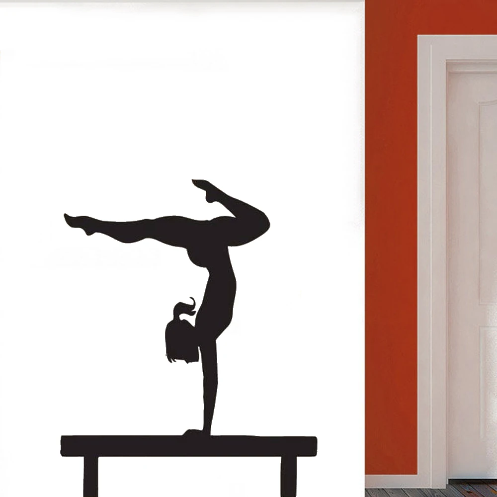 

Yoga Girl Sports Gymnastics Yoga Wall Decals Wall Mural Art Gymnast creative home Vinyl Sticker Decals ph355