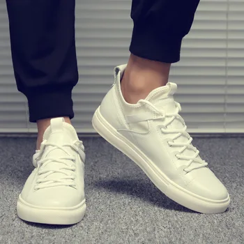 

Spring Men's Leather Shoes 2020 New Casual White single Shoes Korean Fashion Trend British Fashion Sneakers men BA-22