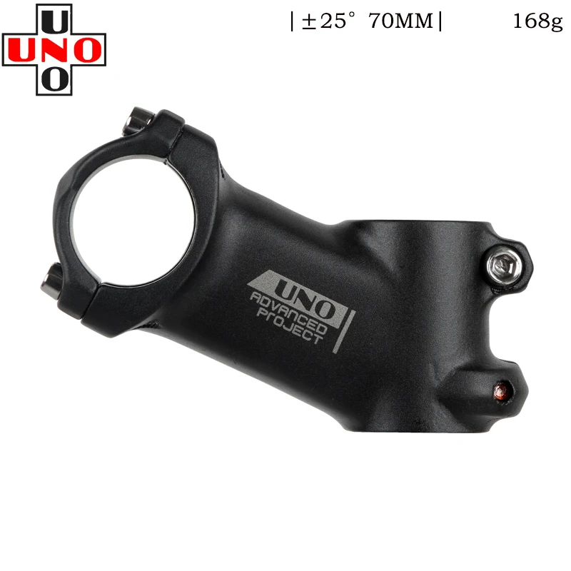 Matte grey LOGO 70MM UNO легкий алюминиевый велосипед Горный Руль для шоссейного велосипеда, руль для riser ± 25 градусов 31,8*60/70/80/90/100 мм велосипед Запчасти - Цвет: Matte grey LOGO 70MM