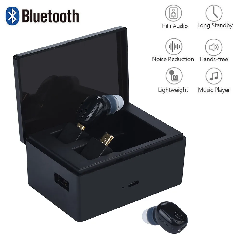 

Twins Wireless Bluetooth 4.2 Stereo Headset Mini In-Ear Earphones Earbuds 2 Colours 60 mAh Lightweight For Mobile Phone #20