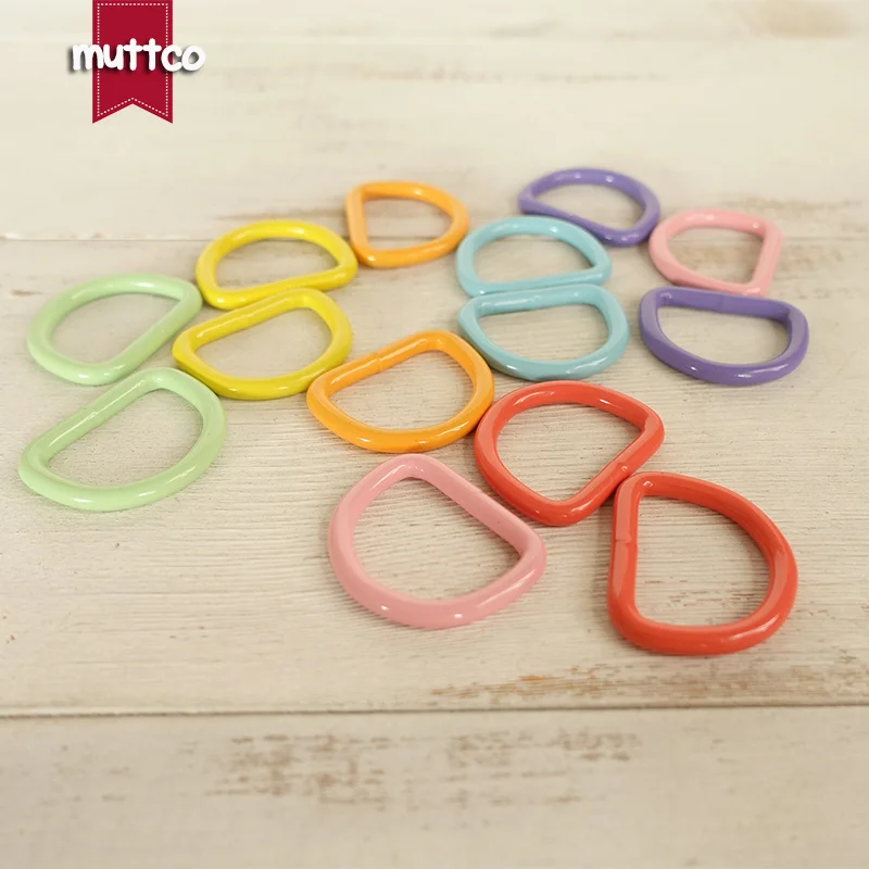 Metal Colourful D ring DIY for Dog Collar 25mm Connection alloy metal Buckles Semi Ring Webbing Clasp Clip | Дом и сад