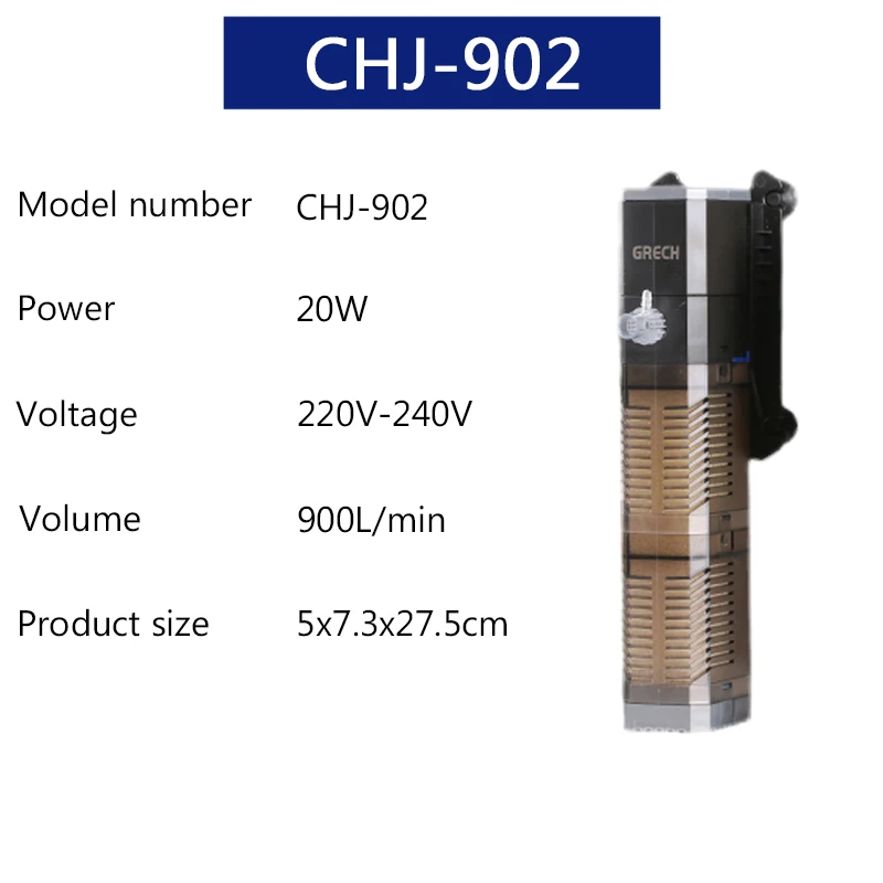 CHJ-902 Sunsun насос для фильтрации воды в аквариуме супер 5 в 1 аквариум погружной кислород воздуха внутренний насос аквариум Дайвинг фонтан насос для фильтра - Цвет: CHJ-902