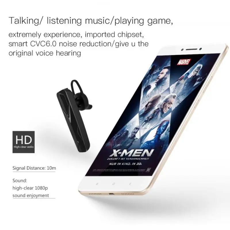 Для Bluetooth беспроводной шумоподавление голосовые подсказки гарнитура бизнес стереонаушники