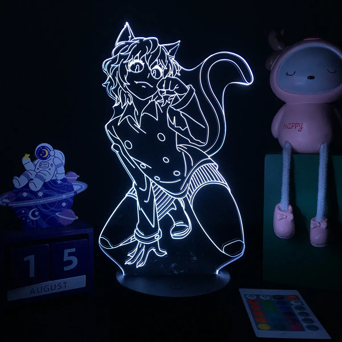 candle night Anime Led Lamp Hunter X Hunter Nightlight Neferpitou Figure Bedside Lamp  for Kid Bedroom Decor Birthday Manga Gift 3d Led Light portable night light