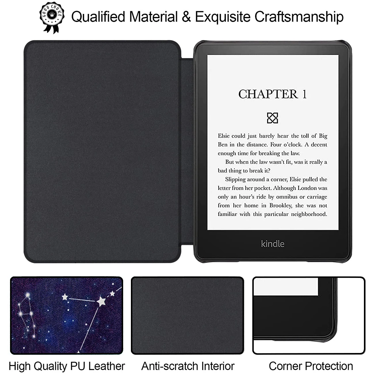 Funda compatible con  Kindle Paperwhite de 6.8 11ª generación 2021,  funda delgada con encendido y apagado automático para Kindle Paperwhite