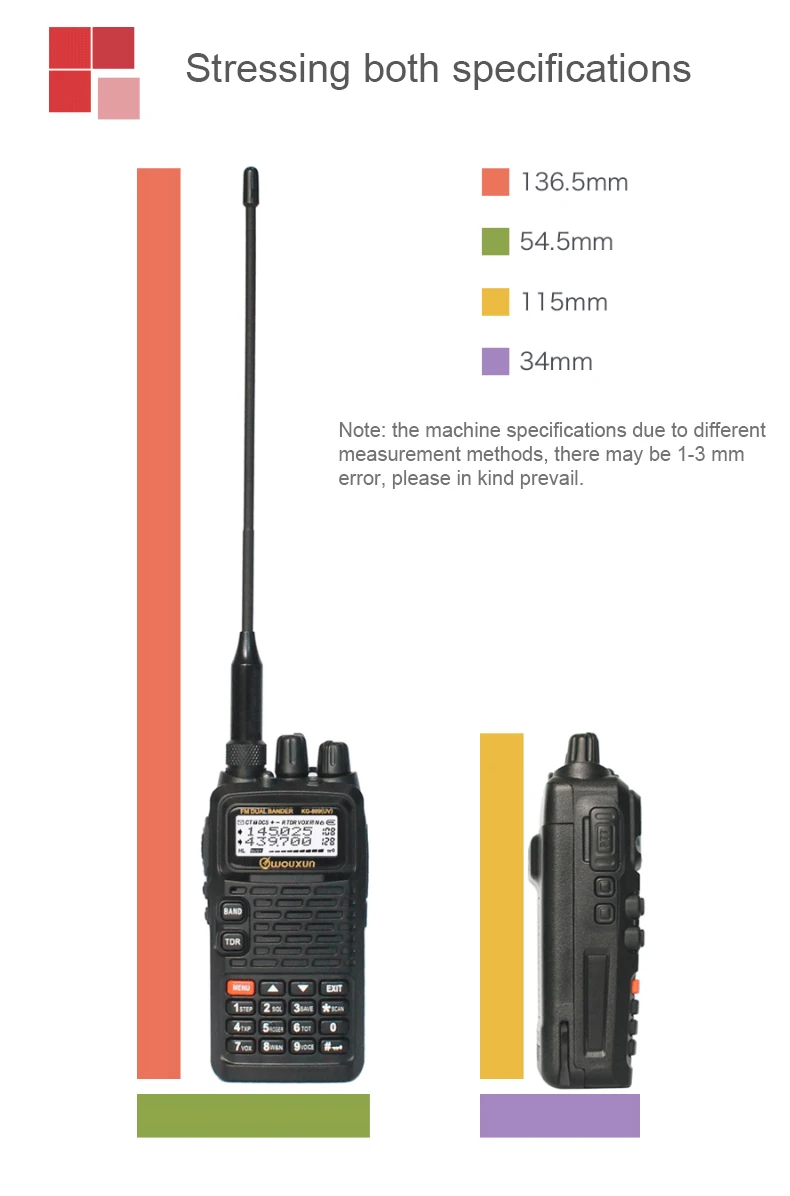 Wouxun KG-889 иди и болтай Walkie Talkie S радиостанции VHF/UHF Водонепроницаемый двухполосный Любительское радио, Си-Би радиосвязь станции двухстороннее радио трансивер
