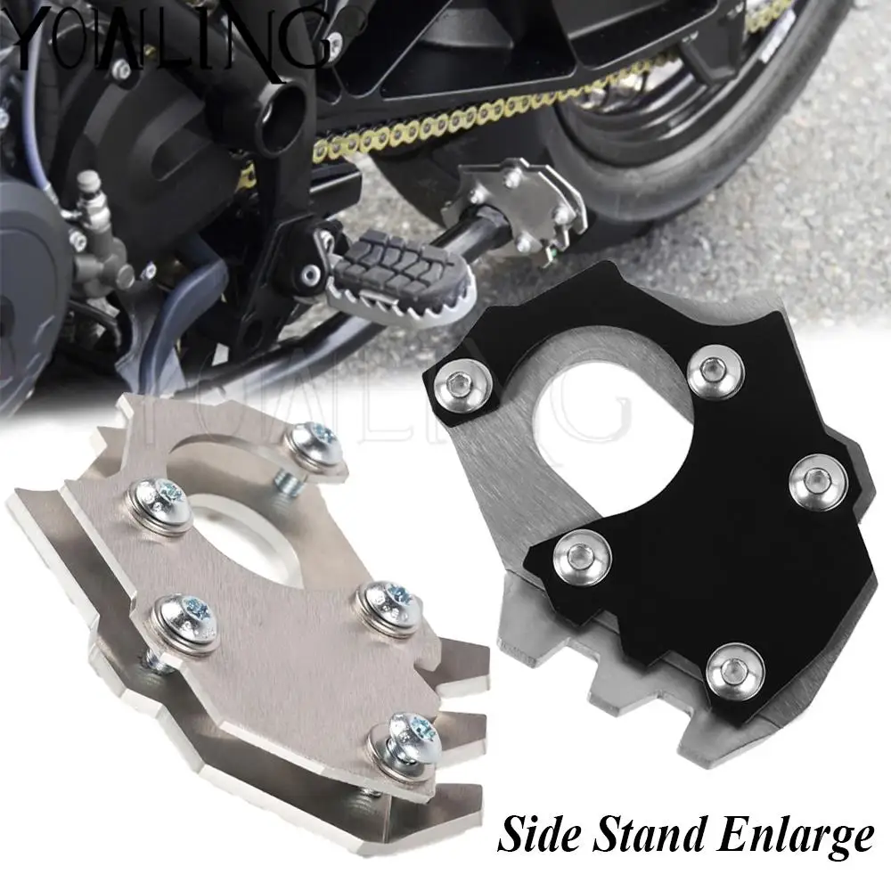 

Motorcycle Stainless Side Stand Enlarge FootPad Support Kickstand For 1050 1090 1190 1290 ADVENTURE R 1290 Super ADVENTURE R