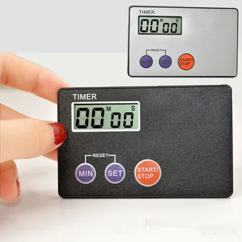 

50pcs/lot Timer Countdown Pocket Kitchen Study Rest Kitchen Cooking ( Credit Card Size )