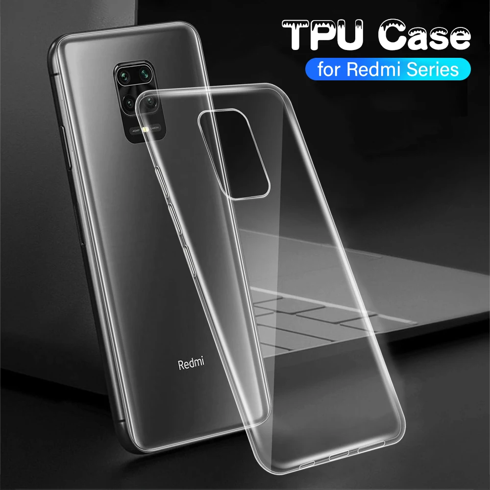 Transparent Silicone TPU for Xiaomi Redmi 9A 9C Note 9T 9S Pro