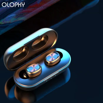 

New TWS Bluetooth Earphones Streo Wireless Earbuds With Wireless Charging Case 3D Stereo Sound IPX5 Waterproof With Charging Box