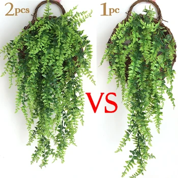 Artificial Plant Vines Wall Hanging Rattan Leaves Branches Outdoor Garden Home Decoration Plastic Fake Silk Leaf Green Plant Ivy 2