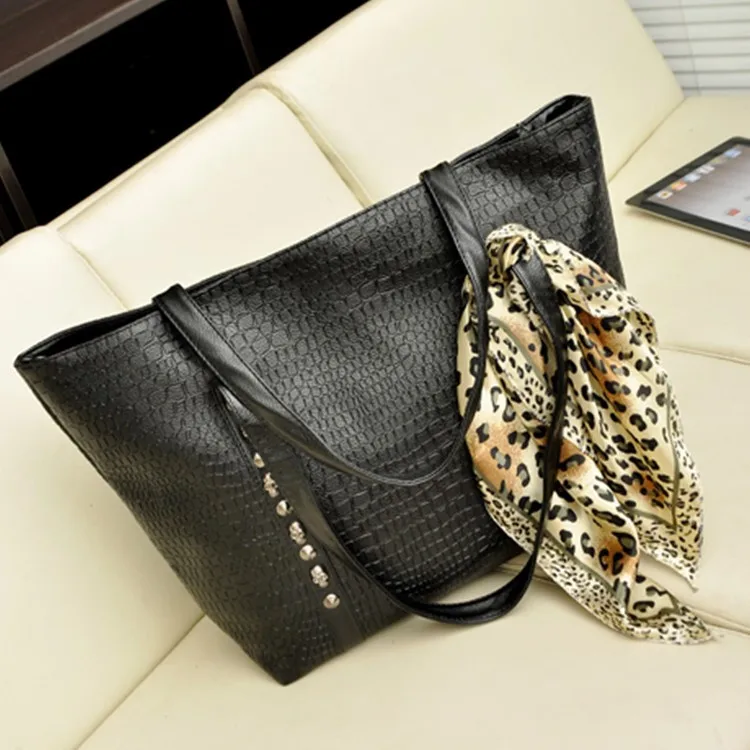

2019 New Style WOMEN'S Bag Europe And America Fashion Bags Printed Skeleton Leopord Pattern Silk Scarves Handbag Shoulder Bag