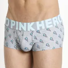 Pink Heroes хлопок Для мужчин шорты-боксеры модное нижнее белье качественные Для мужчин трусы нижнее белье удобные