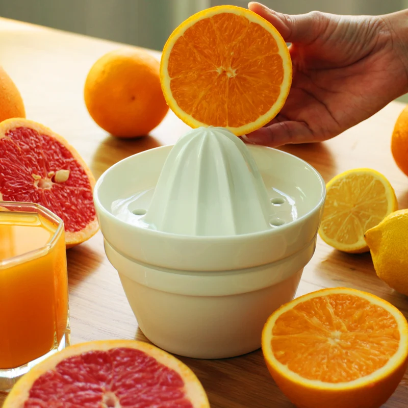 

Ceramics Orange Manual Juicer Auger Press Portable Parts Manual Juicers Lemon Fruits Tools Licuadora Kitchen Supplies DF50ZZ