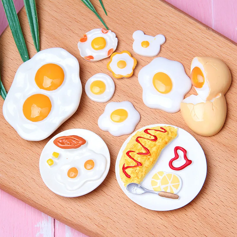 

1Pcs Slime Charms Simulation Poached Egg Slime Accessories Beads Making Supplies With Drawstring Pouch For DIY Crafts Scrapbooki