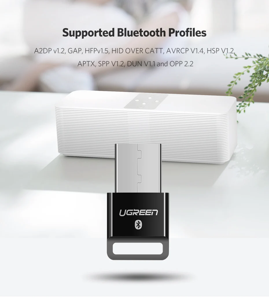 Ugreen USB Bluetooth Adapter 4.0 Qualcomm Aptx Pakistan Brandtech.pk