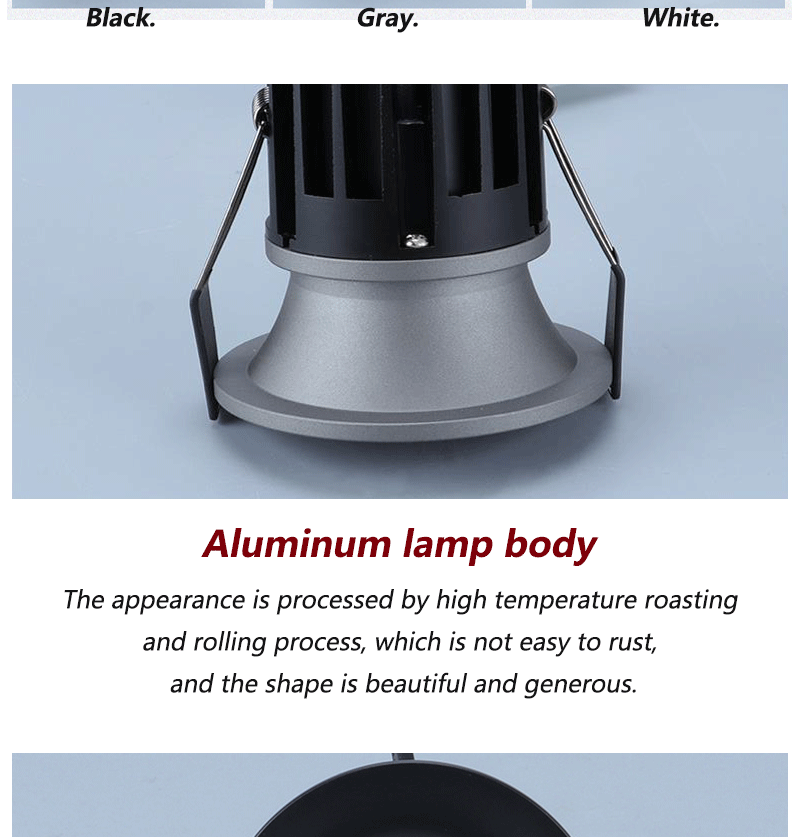 LED adjustable COB Concentrator AC85-265V 9W 12W 15W 18W H04c5a442f26e4fbc81cf892f36130243A
