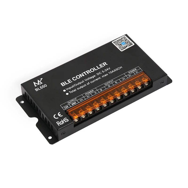 Wi-Fi/Bluetooth подключение DC5-24V 50A светодиодный светильник контроллер, умное приложение дистанционного управления, управление музыкой 5CH для RGB+ CCT светильник