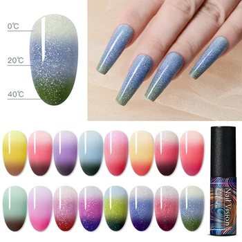 

Nail Vision Thermal Gel Nail Polish 5ml Holographic Glitter 3-layers Temperature Color Changing Soak Off UV Gel Varnish