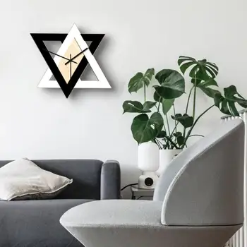 

New Wall Clock New Nordic Personality Black and White Creative Wall Clock Vintage Mute Minimalist Decorative Clock Home Hanging