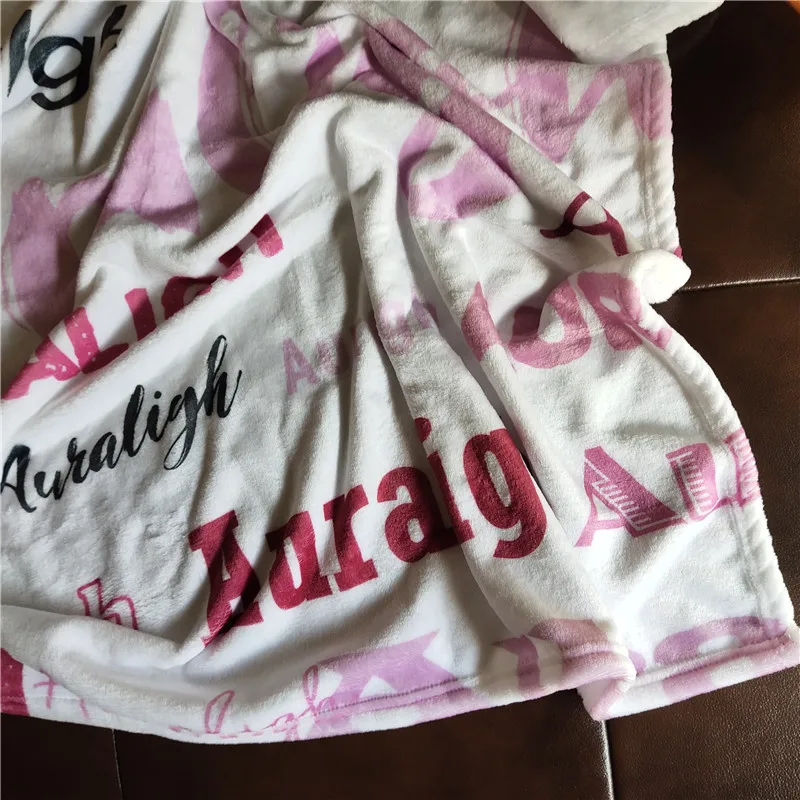 Baby Blanket Swaddling For Baby Blankets Newborn Name Personalised Coral Fleece Blanket Baby Bedding Bed Crib Blanket Baby Gift