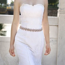 TOPQUEEN S269-RG свадебный пояс серебряного/золотого/розового цвета, золотой Хрустальный пояс для невесты, стразы, Цветочный Пояс для невесты, свадебные аксессуары