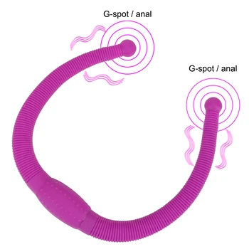 Flexible Strapon Dildo Vibrators for Women Double Head G-spot Anal Sex Toy for Couple Lesbian Sex Toys Gay Vaginal Massager 5