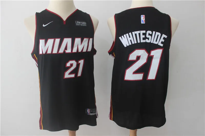 A+++ Качественная мужская футболка для взрослых#3 Dwyane Wade 7 Goran Dragic 21 Hassan Whiteside Jersey - Цвет: for men