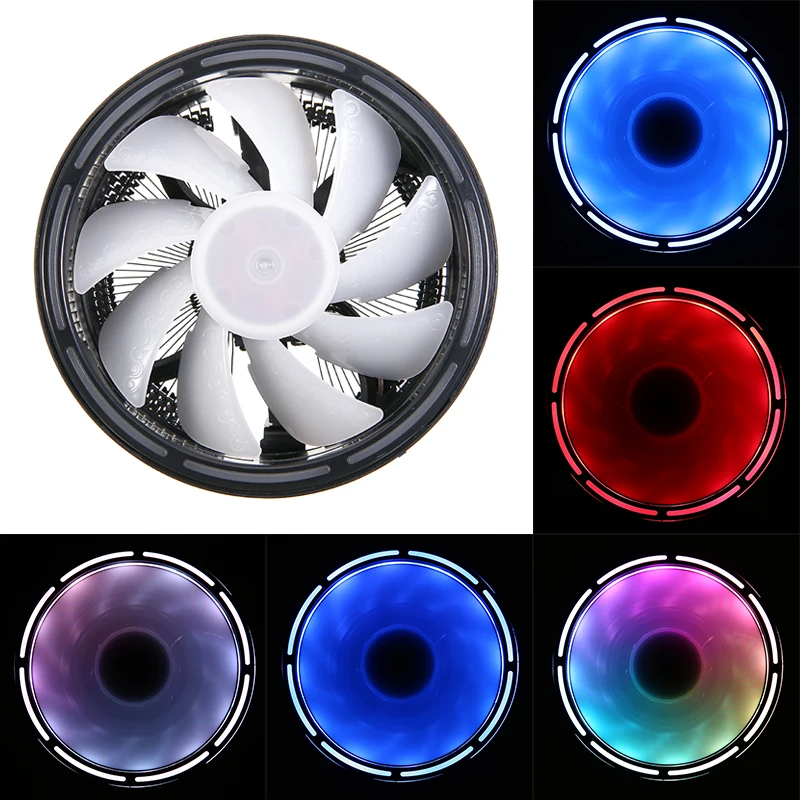 New Arrival 1pc RGB LED CPU Cooler Fan Heatsink for Intel LGA1156 1155 1151 1150 775 AMD4 3+ 3 2+ FM2+ 2 1 Socket | Компьютеры и офис