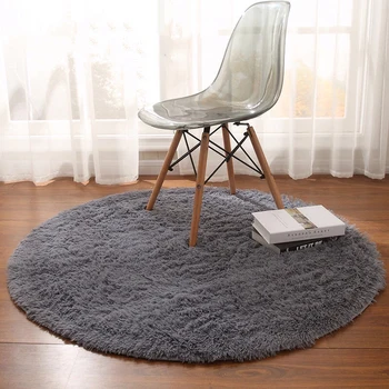 

Fluffy Round Rug Carpets for Living Room Decor Faux Fur Rugs Kids Room Long Plush Carpet for Bedroom Shaggy Area Rug Modern Mats