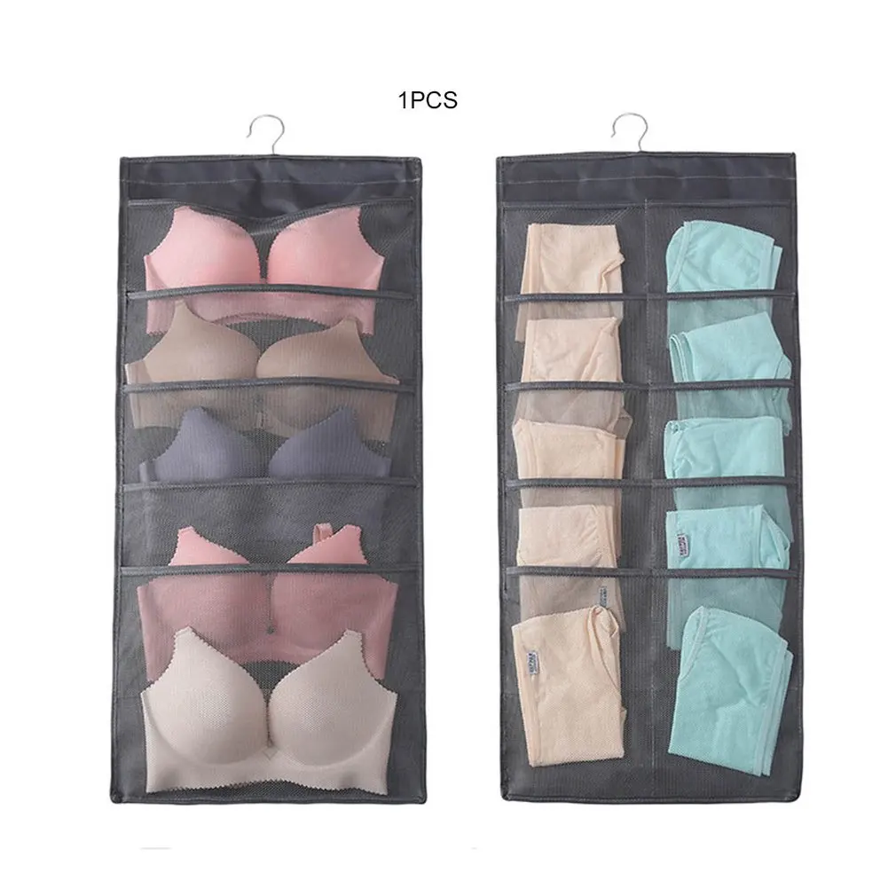 Multifunction Oxford Cloth Underwear Bra Hanging Double-Sided Fabric Storage Bag Sorting Hanger Organizer